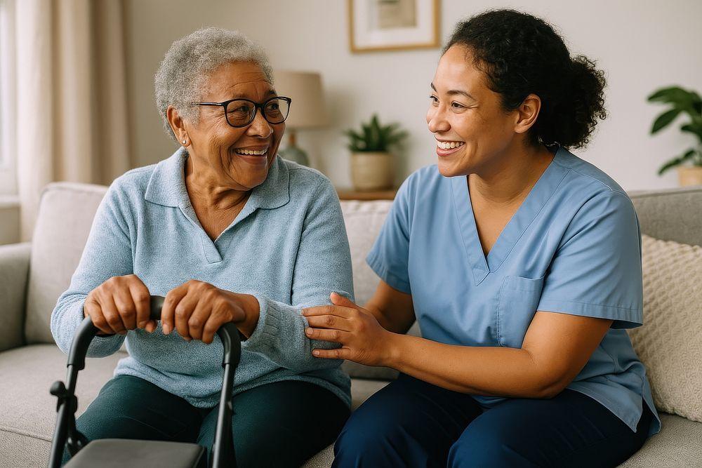 Accompagnement d'une bénéficiaire à domicile